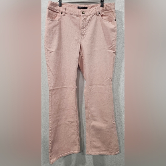 Liz Claiborne Women's Bootcut Jeans Blush Pink Size 14 NWOT - Picture 1 of 12